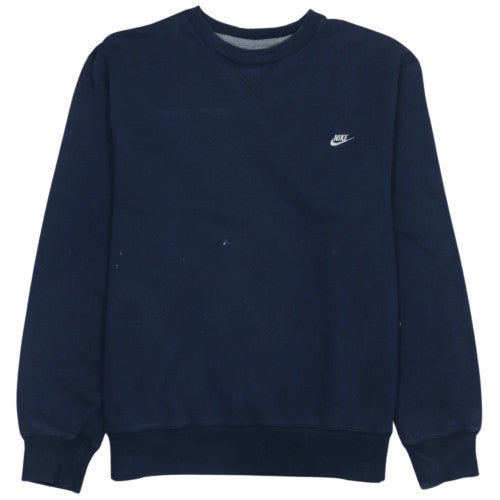 Nike Men's Navy Blue XL Crew Neck Fleece Sweatshirt Classic Pullover