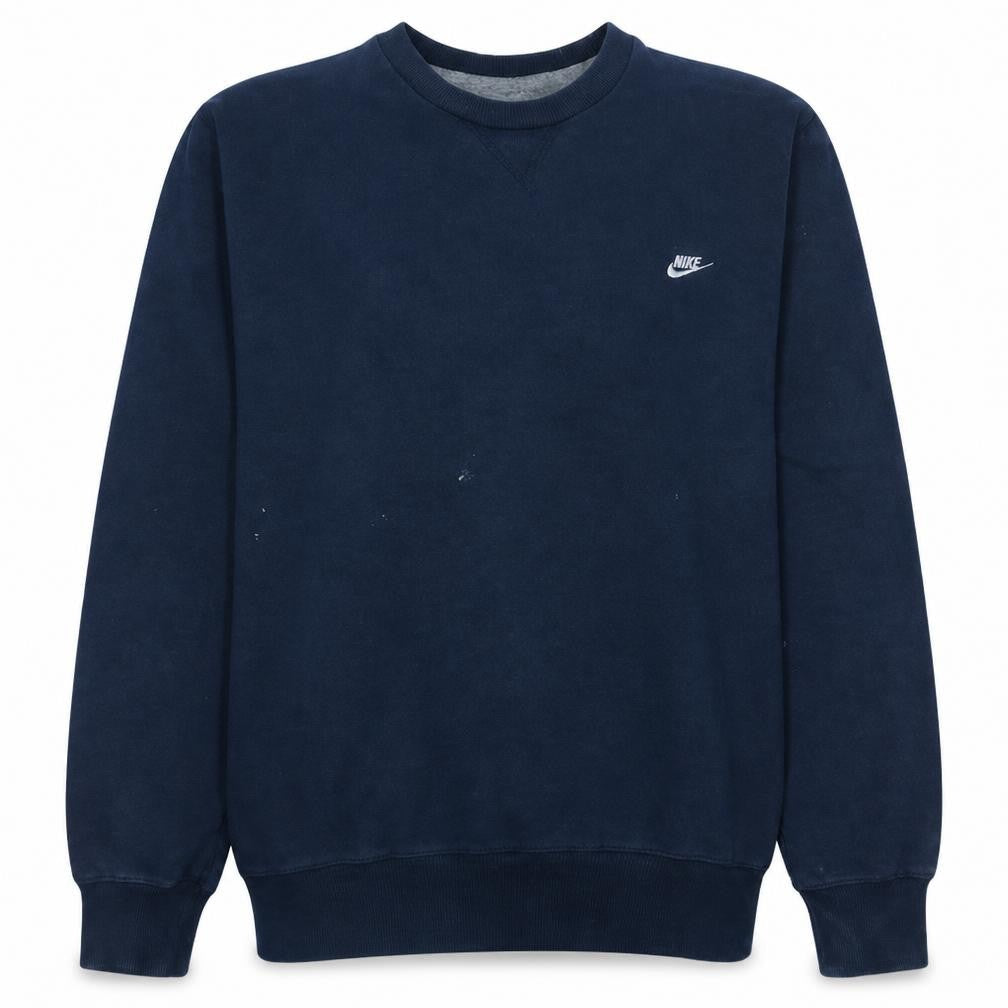 Nike Men's Navy Blue XL Crew Neck Fleece Sweatshirt Classic Pullover