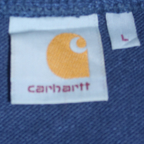 Carhartt Men's Blue Crew Neck Pullover Sweatshirt Size L