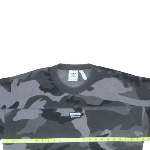 adidas Men's Grey Camouflage Pullover Sweatshirt Size M