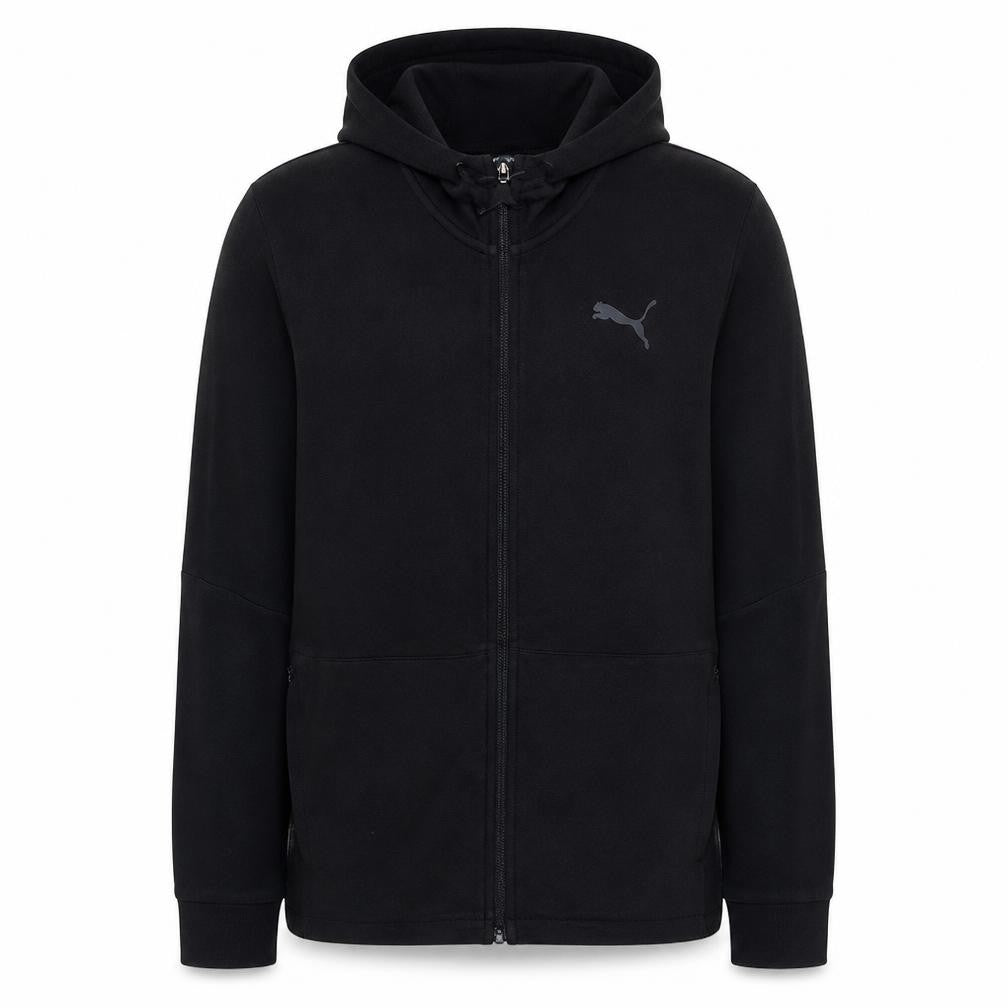 Puma Men's Black XL Full Zip Hoodie Fleece Sweatshirt