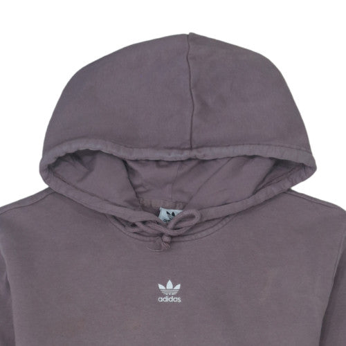 Adidas Womens Purple Pullover Hoodie Size 16 Relaxed Fit Logo Cotton