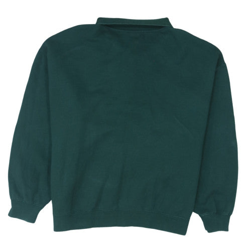Ellesse Men’s Green Collared Henley Sweatshirt 2XL Regular Fit