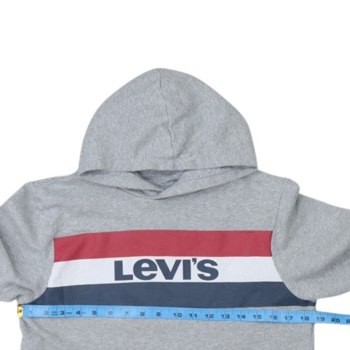 Levi's Boys Grey XL Pullover Hoodie 100% Cotton Logo Print