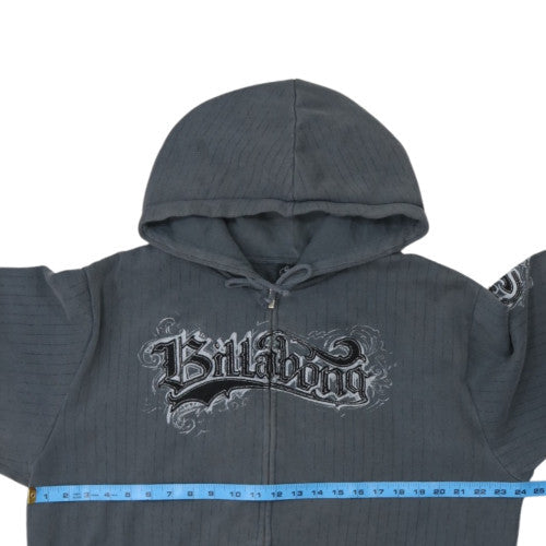 Billabong Men’s Grey Full Zip Hoodie XL Regular Fit Graphic