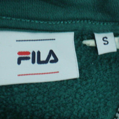 FILA Men's Green & Purple 1/4 Zip Retro Sweatshirt Size S