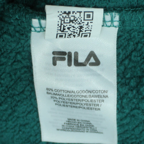 FILA Men's Green & Purple 1/4 Zip Retro Sweatshirt Size S
