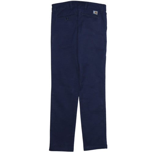 Carhartt Men's Blue Chino Trousers 30x32 Slim Fit Cotton Blend