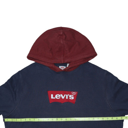 Levi's Men Blue 2XL Pullover Hoodie with Logo Graphic
