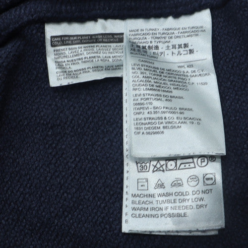 Levi's Men Blue 2XL Pullover Hoodie with Logo Graphic