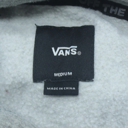 Vans Mens Grey Pullover Hoodie Medium Skateboarding Graphic Logo