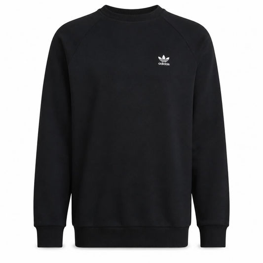 Adidas Mens Black Medium Crew Neck Pullover Sweatshirt