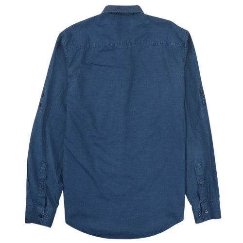 Calvin Klein Men's Blue Slim Fit Long Sleeve Button-Up Shirt Size S