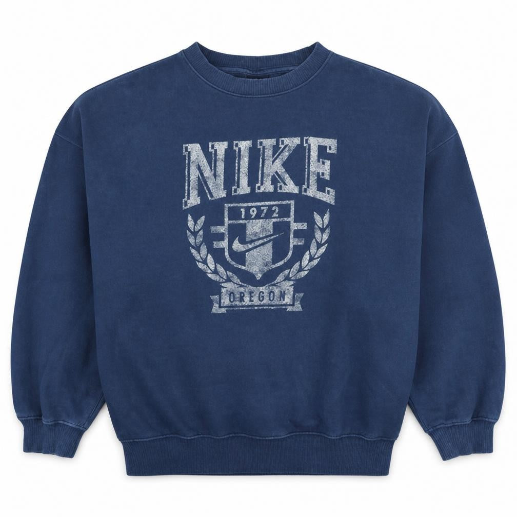 Nike Men’s Blue Crew Neck Graphic Sweatshirt S Pullover Fleece