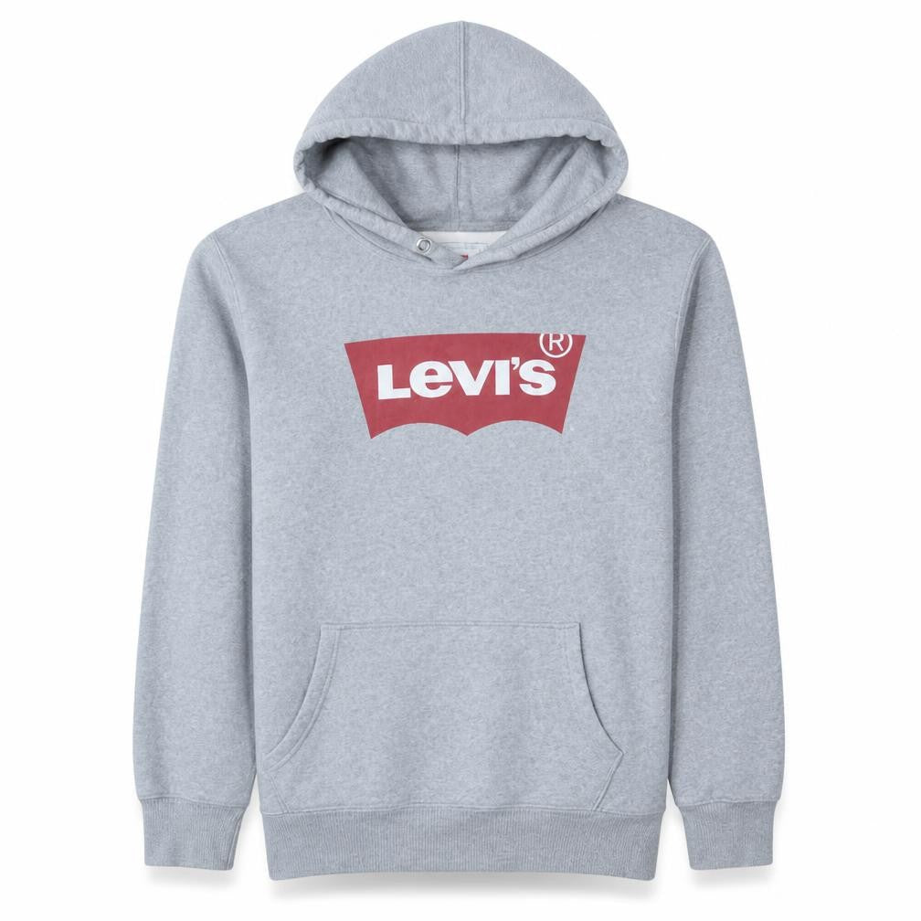 Levi's Men's Grey Pullover Hoodie M Regular Fit Fleece Sweatshirt
