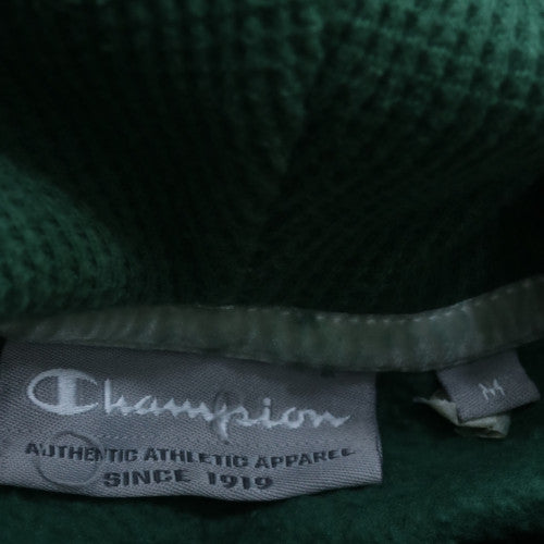 Champion Men's Green Pullover Hoodie M Fleece Graphic Sportswear