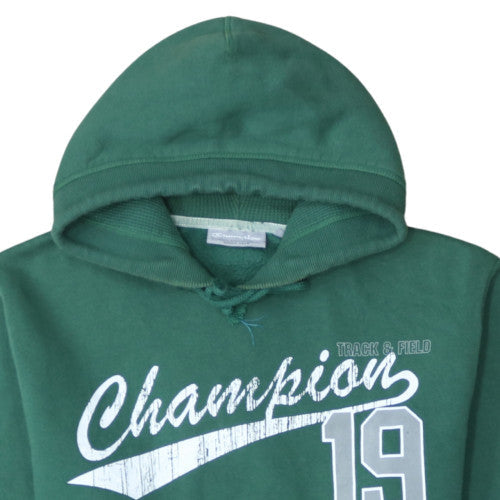 Champion Men's Green Pullover Hoodie M Fleece Graphic Sportswear