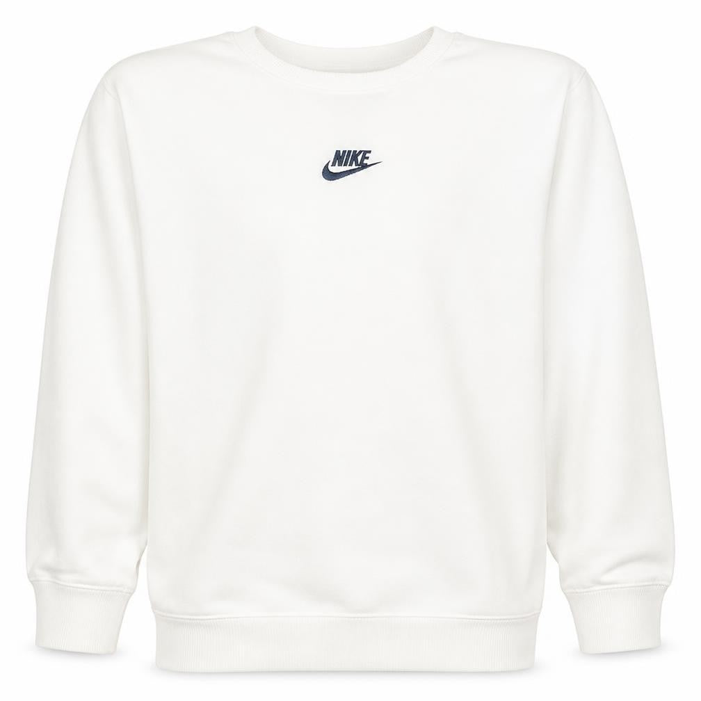 Nike Boys White XL Pullover Fleece Sweatshirt with Logo Crew Neck