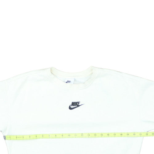 Nike Boys White XL Pullover Fleece Sweatshirt with Logo Crew Neck