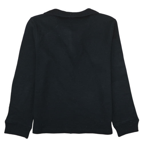Hugo Boss Men's Black XL 1/4 Zip Cotton Knit Jumper