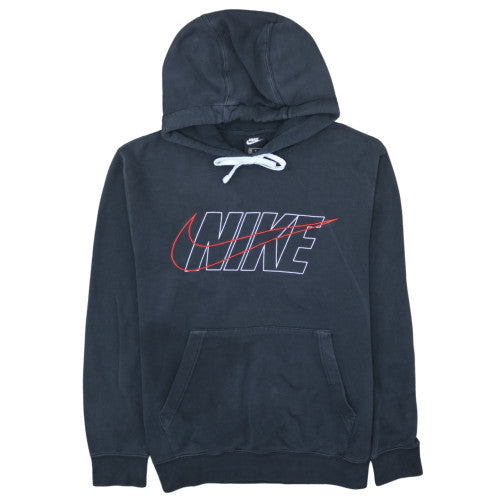 Nike Men’s Black Fleece Pullover Hoodie M Sports Logo Regular Fit