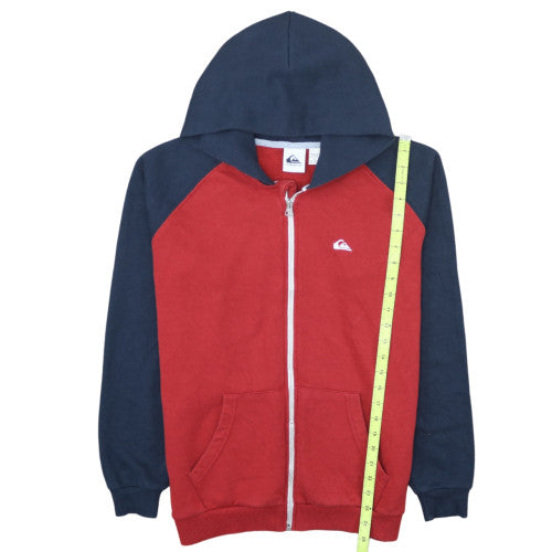 Quiksilver Mens Red Full Zip Fleece Hoodie XL