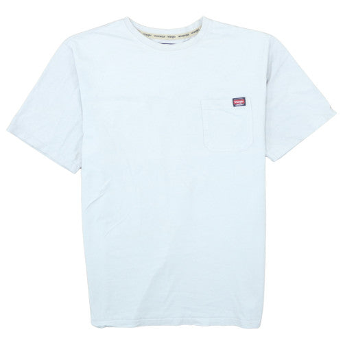 Wrangler Men's Light Blue Workwear Cotton Crew Neck T-Shirt XLT