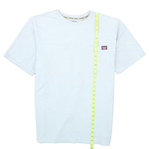 Wrangler Men's Light Blue Workwear Cotton Crew Neck T-Shirt XLT