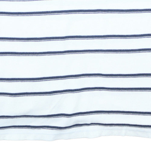 Tommy Hilfiger Men’s White Striped Polo Shirt XL Classic Fit