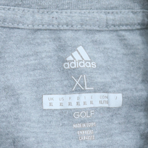 Adidas Men's Grey XL Golf Crew Neck Short Sleeve T-Shirt