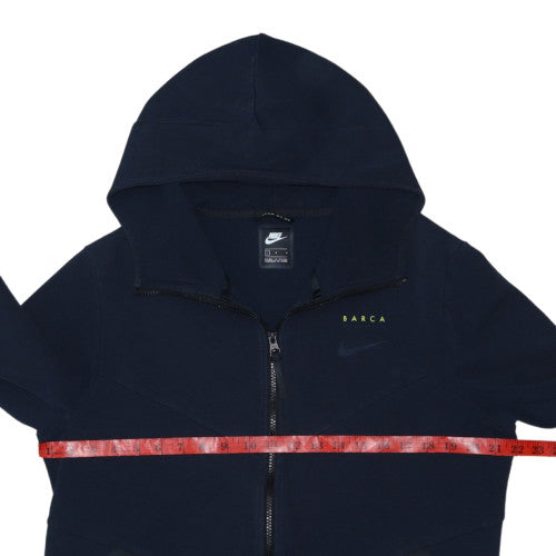 Nike Men's Navy Full Zip Hoodie L BARCA Logo Athletic Style