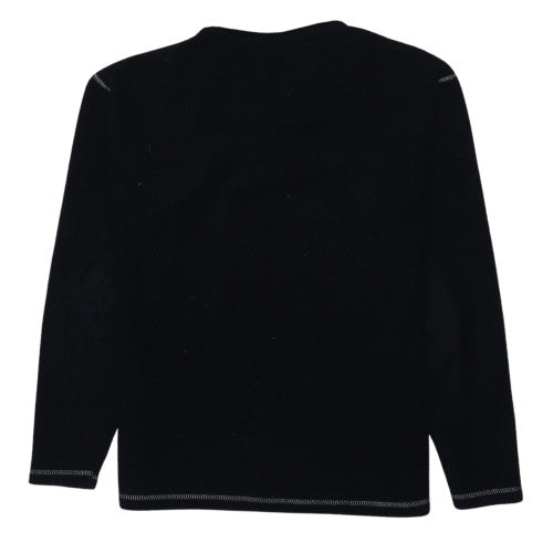 Cutting Edge Men's Black Fleece 1/4 Zip Pullover Sweatshirt L