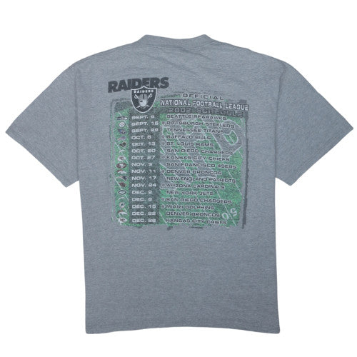 NFL Raiders Grey Men's X-Large Crew Neck Graphic T-Shirt