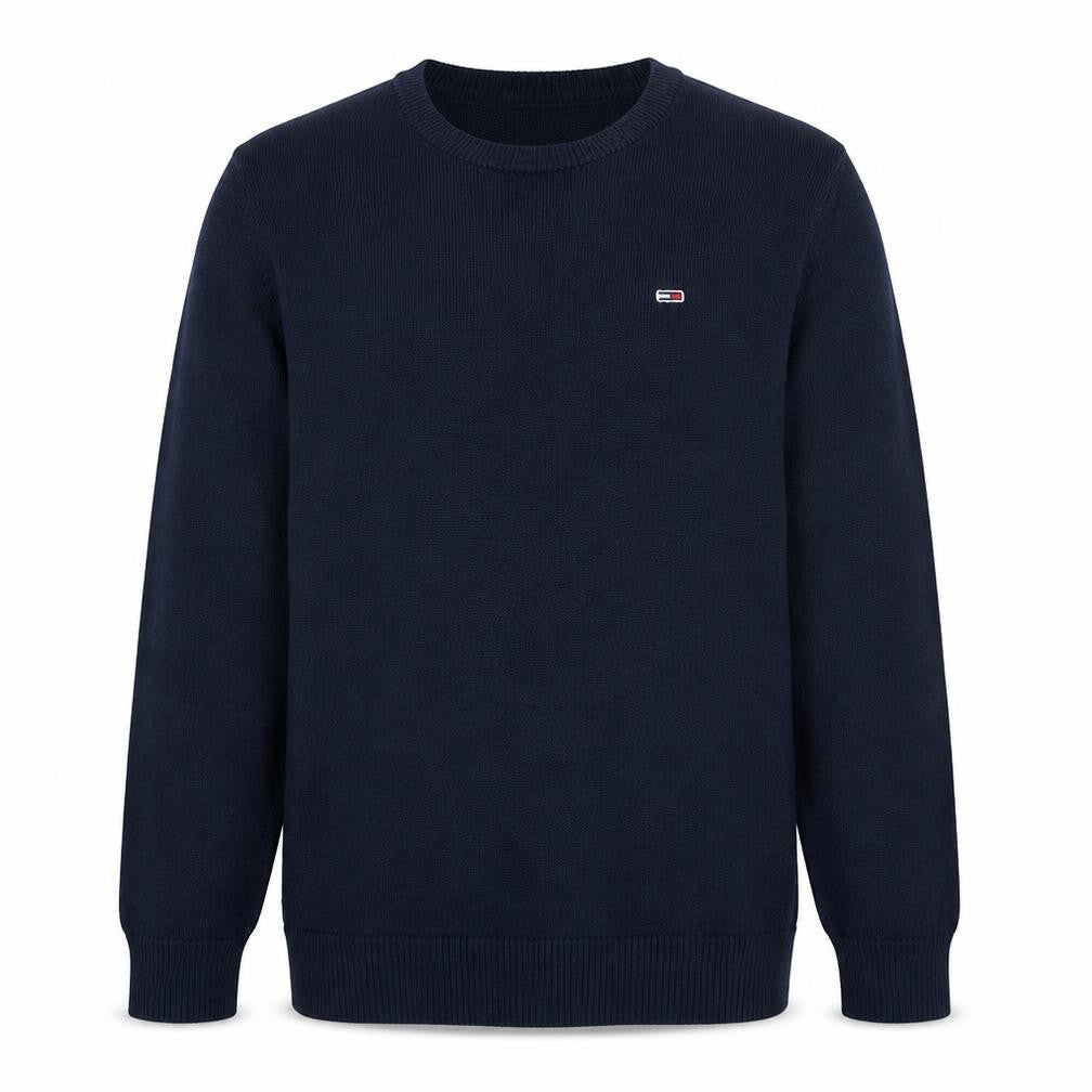 Tommy Jeans Men's Blue 2XL Cotton Crew Neck Pullover Jumper