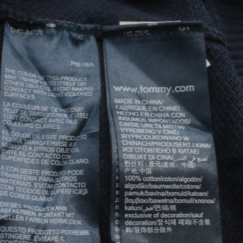 Tommy Jeans Men's Blue 2XL Cotton Crew Neck Pullover Jumper