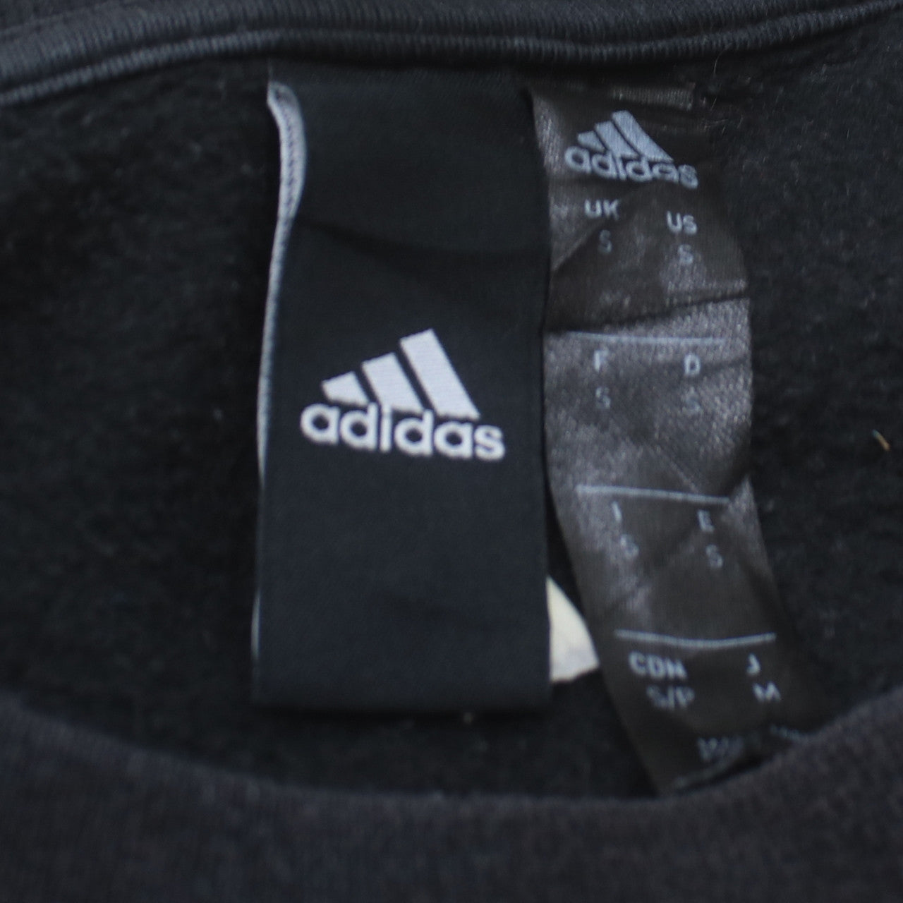 Adidas Men's Black Small Pullover Logo Sweatshirt