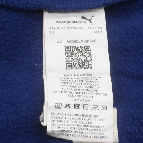 Puma Men's Blue Pullover Hoodie Medium Fleece Sportswear