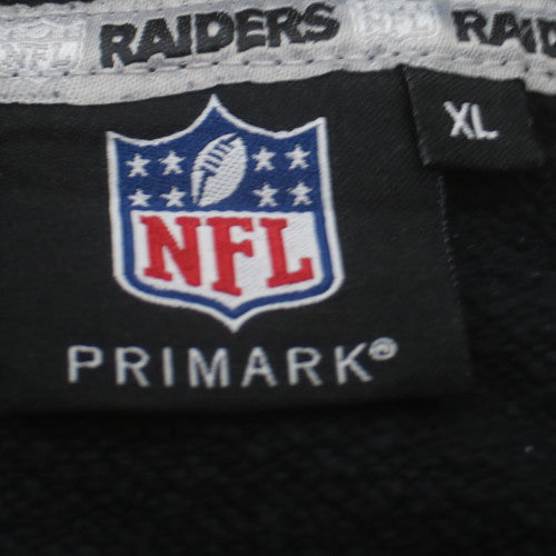 Primark NFL Raiders Black Hoodie Men's XL Pullover Fleece Sweatshirt