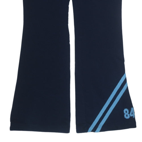 Fila Womens Blue Flared Track Pants Size 14 Cotton Blend