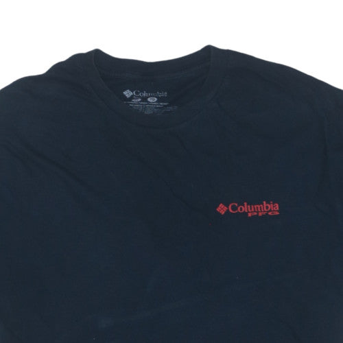 Columbia Men's Black XL PFG Short Sleeve Cotton T-Shirt