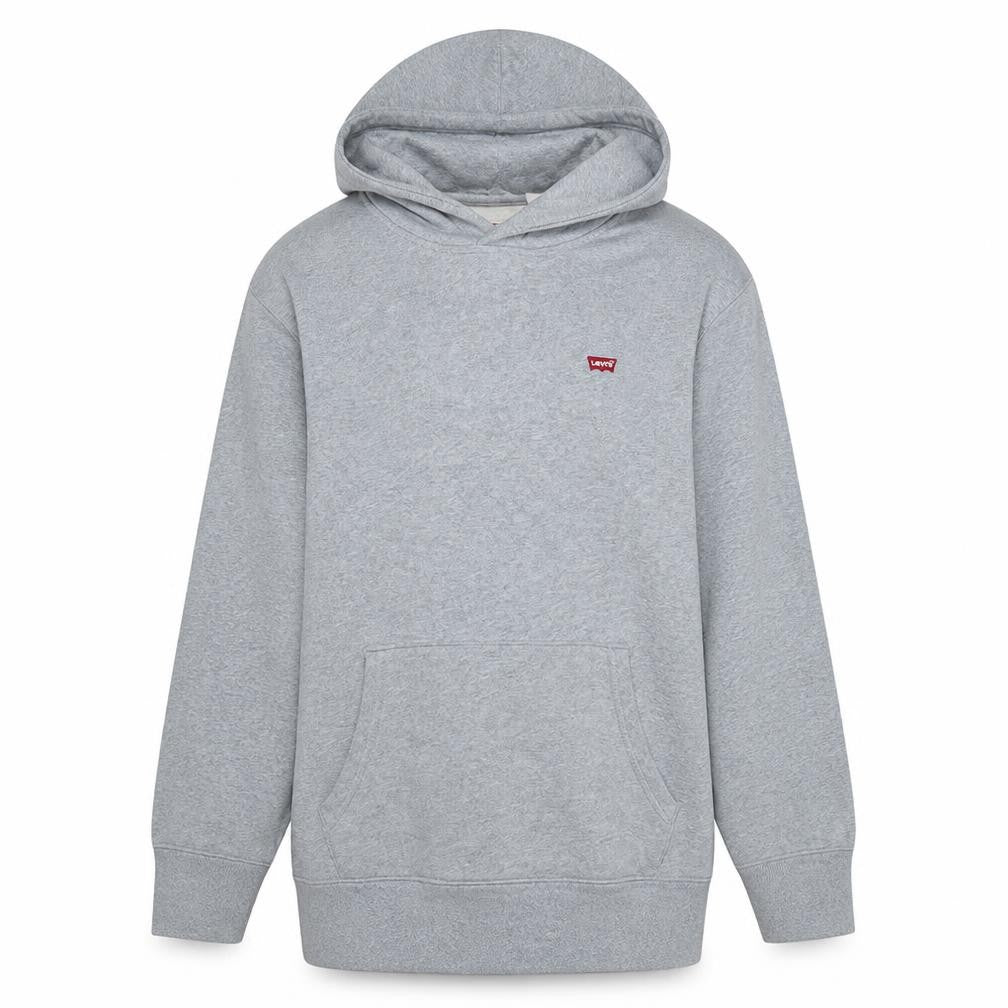 Levi's Men's Grey Pullover Hoodie Size M Regular Fit Logo Fleece