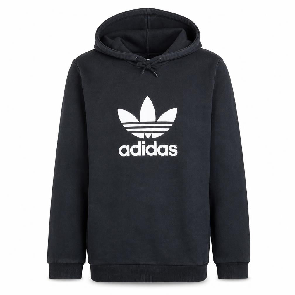 Adidas Men's Black Pullover Hoodie M Sports Logo Fleece