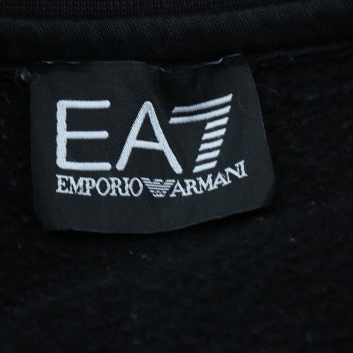 Emporio Armani EA7 Mens Black Logo Sweatshirt L Regular Fit