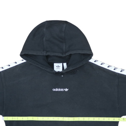 adidas Mens Black Pullover Fleece Hoodie M Sports Logo Sweatshirt