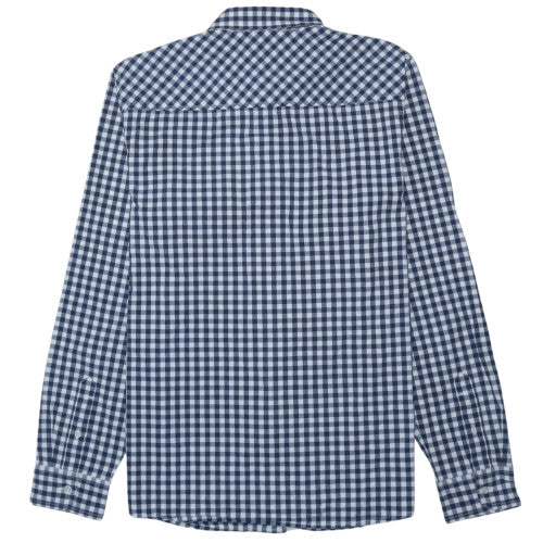Carhartt Mens Blue Check Button-Up Cotton Shirt L Long Sleeve Casual