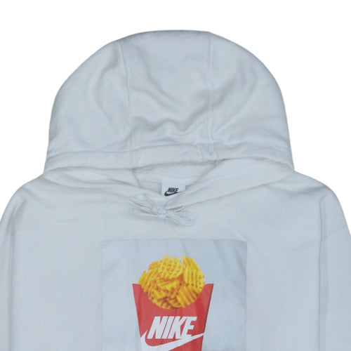 Nike Men's White 3XL Pullover Hoodie with Graphic Print