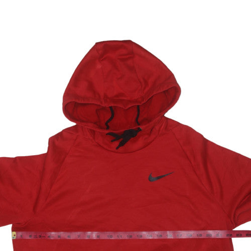 Nike Men's Red Dri-FIT Pullover Hoodie L Sports Training