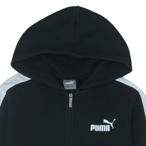 Puma Men's Black Small Full Zip Hoodie with Logo