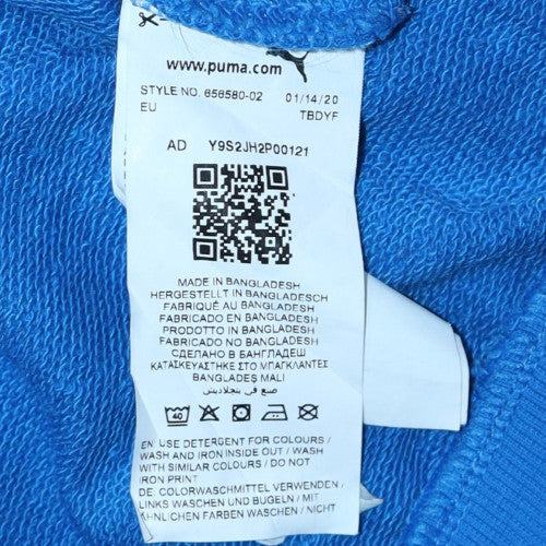 Puma Men's Blue 2XL Pullover Hoodie with Saughall Colts Logo