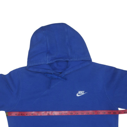 Nike Men Blue Pullover Hoodie Small Fleece Logo Sportswear
